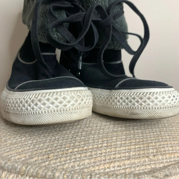 Converse All Star Chuck Taylor Andover Fold Over Cuff  Black Fleece Shoes 6.5 - Picture 9 of 11